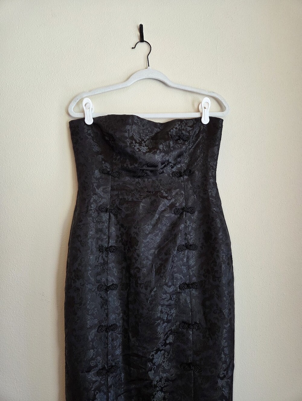 SAU LEE Jennifer Dress in Black Jacquard NWT Strapless Midi Size 10 - Picture 8 of 14